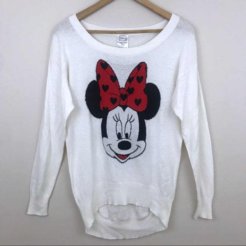 Disney White Minnie Mouse Sweater